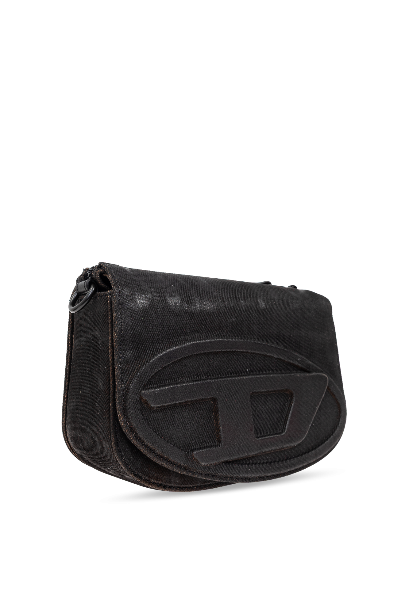 DIESEL｜ (X10223 P8079 T8013) Men's 1DR-Camera bag in flocked denim | Black | Diesel